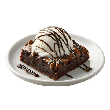Chocolate Brownie with Vanilla Ice Cream